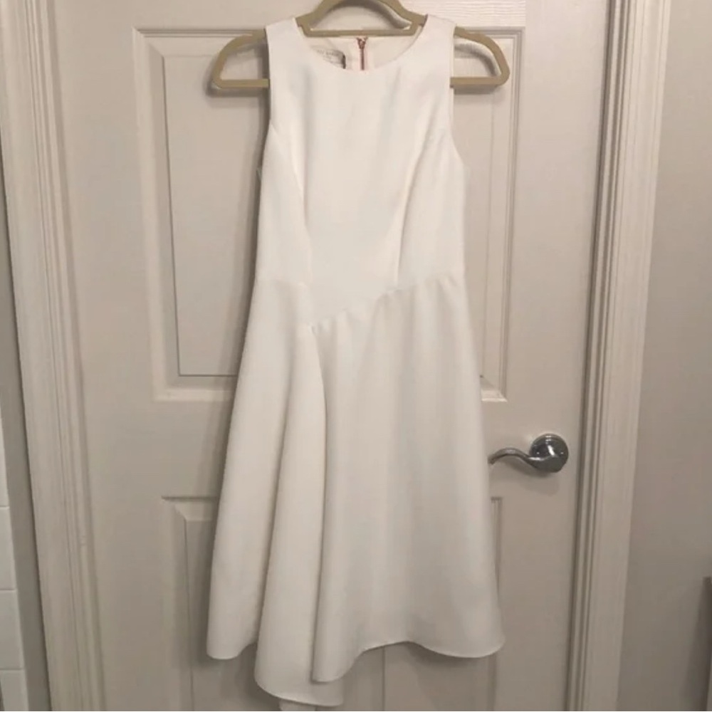 Ted Baker Tailored Asymmetrical Midi Dress White